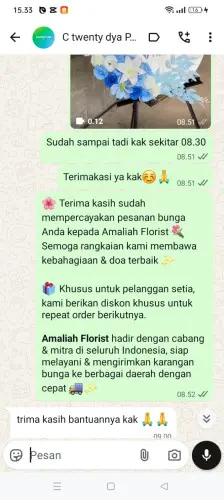 Testimonial Standing Flower sawah besar