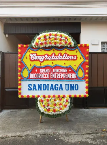Papan Bunga Opening sawah besar